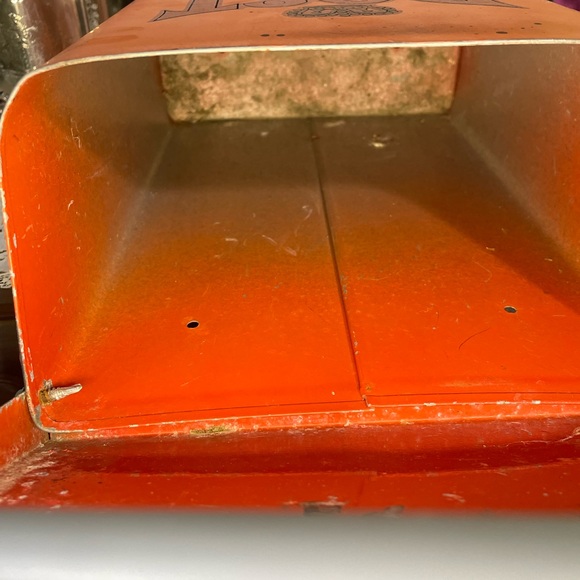 vintage Post European orange black metal mailbox - Picture 4 of 8